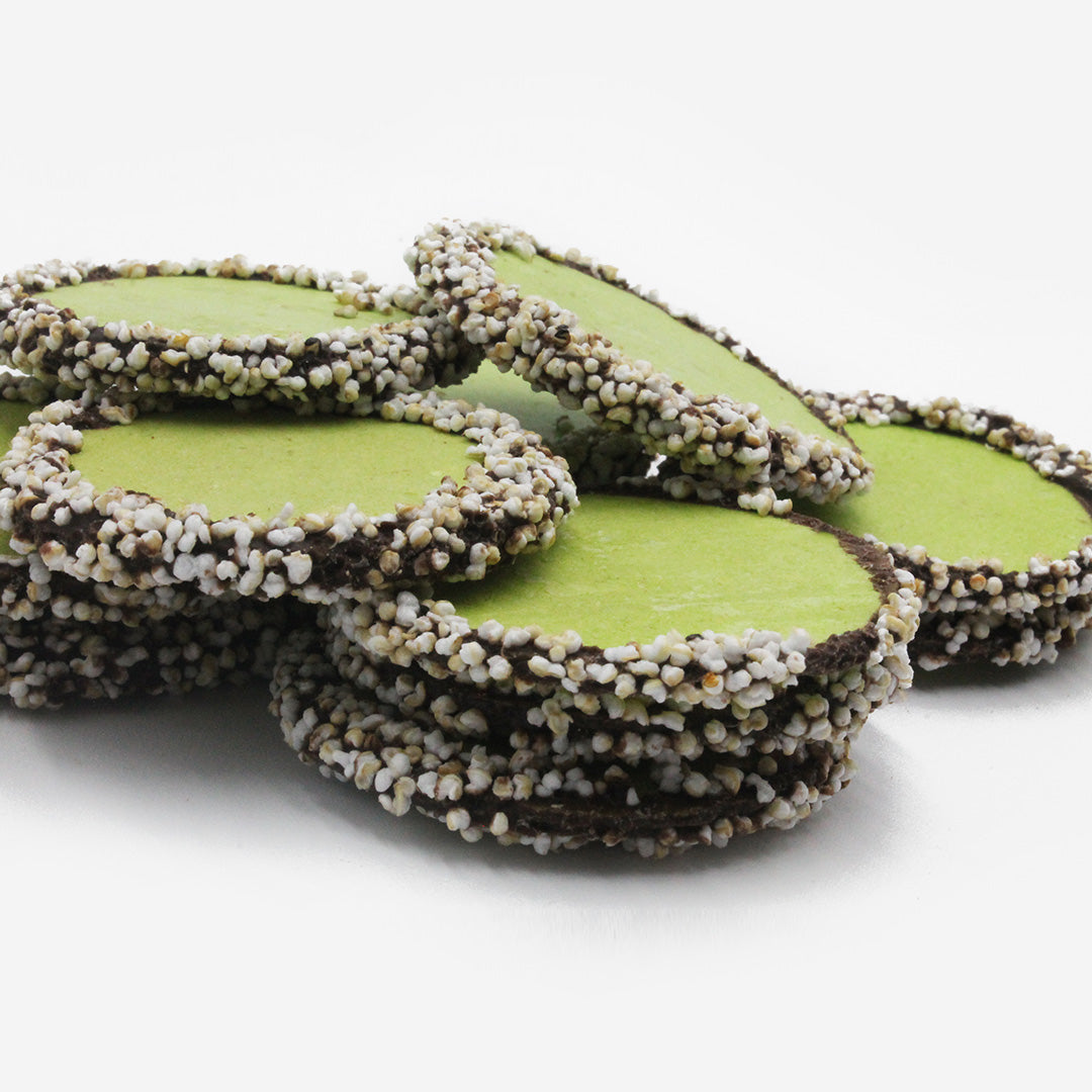 Obleas de amaranto con chocolate sabor matcha – Skinny Bites by Solini